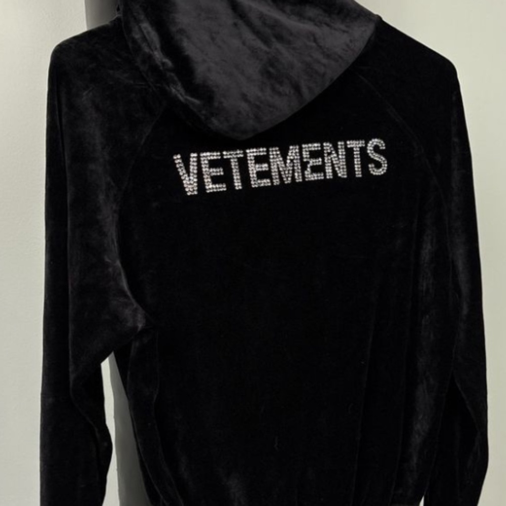 RARE vetements rhinestone hoodie